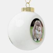 Snoezelkonijn Keramische Bal Ornament (Links)