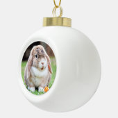 Snoezelkonijn Keramische Bal Ornament (Rechts)