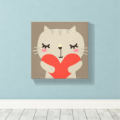 Snoezelkonijn met liefde canvas afdruk (Insitu (Houten vloer))