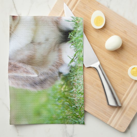 Snoezelkonijn Theedoek (Quarter Fold)