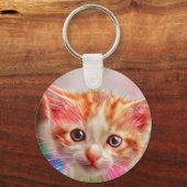 Snoezig kattengezicht sleutelhanger (Voorkant)
