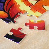 snoezig spookachtig spookhuis legpuzzel (Zijkant)