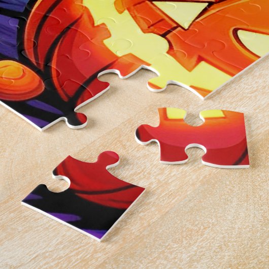 snoezig spookachtig spookhuis legpuzzel (Zijkant)