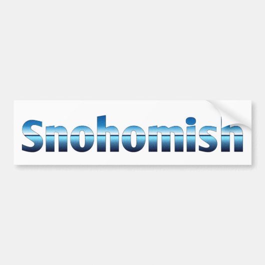 Snohomish WA Bumpersticker (Voorkant)
