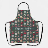 Snok met kerstmis voor het rammelpatroon schort (Voorkant)
