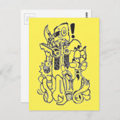 Snok/Spare-Parts Clunky Robot Character Briefkaart (Voorkant / Achterkant)