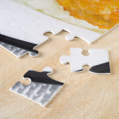 Snokken van kippen, gehakte aardappelen en groene  legpuzzel (Zijkant)