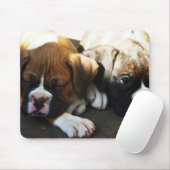 Snooding bokspups mousepad muismat (Met muis)