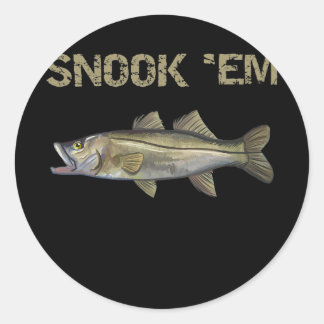 Snook Em Snook Vist Common Snook Ronde Sticker