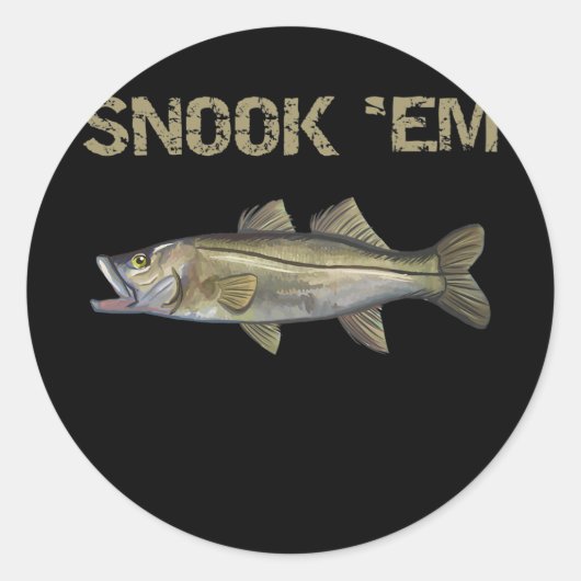 Snook Em Snook Vist Common Snook Ronde Sticker (Voorkant)