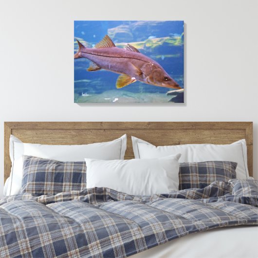 Snook Fish Canvas Print (Insitu (Slaapkamer))