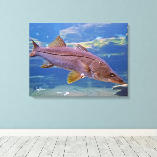 Snook Fish Canvas Print (Insitu (Houten vloer))