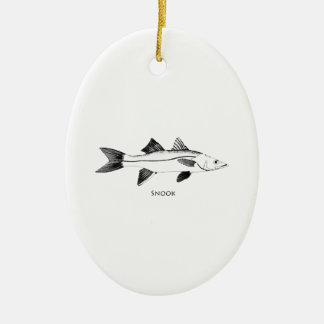 Snook Line Art Logo Keramisch Ornament