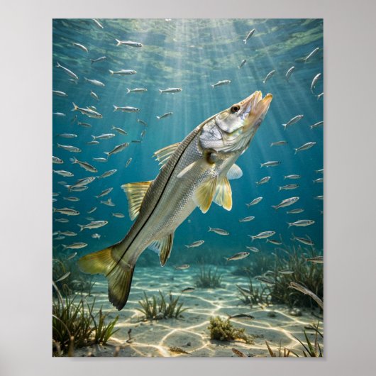 Snook Vis Kunst Poster (Voorkant)