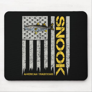 Snook Visser - Vintage Stijl Amerikaanse Vlag Snoo Muismat