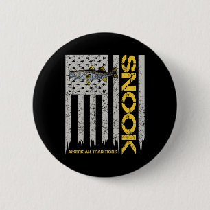 Snook Visser - Vintage Stijl Amerikaanse Vlag Snoo Ronde Button 5,7 Cm