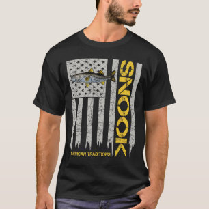 Snook Visser - Vintage Stijl Amerikaanse Vlag Snoo T-shirt