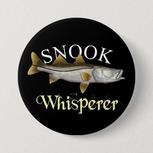 Snook Whisperer Dark Ronde Button 7,6 Cm (Voorkant)
