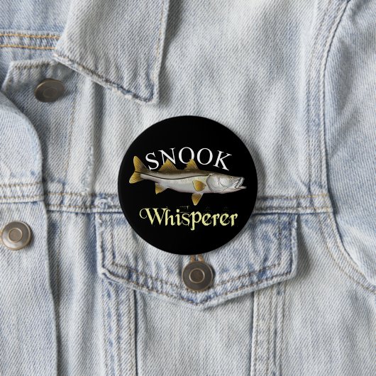 Snook Whisperer Dark Ronde Button 7,6 Cm (In situ)