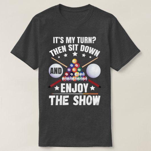 Snooker Accessoires pool Billiard voor de balk T-shirt (Design voorkant)