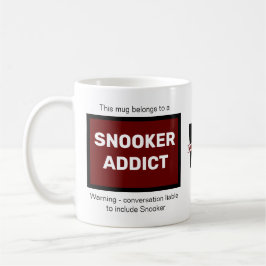 Snooker Addict Voeg Jouw naam Monogram Initiaal to Koffiemok