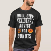 Snooker advies voor Donuts Pool Player Billiard S T-shirt (Voorkant)