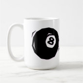 Snooker Ball 8 Minimalist Mug | Billiard Art Koffiemok (Links)