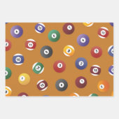Snooker Ball Pattern, Billiard Player Gifts Inpakpapier Vel (Voorkant)