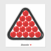 Snooker Ballen in Driehoek Sticker (Vel)