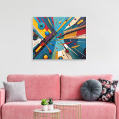 Snooker Balls - Kleurrijk Abstract olieverfschilde Canvas Afdruk (Insitu (Woonkamer))