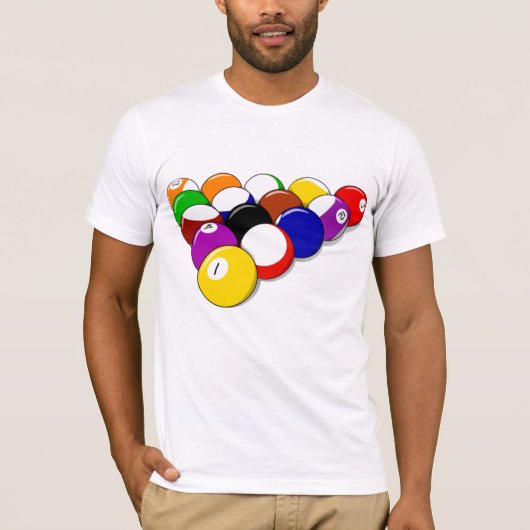 Snooker Balls Mannen T-shirt (Voorkant)