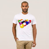 Snooker Balls Mannen T-shirt (Voorkant volledig)