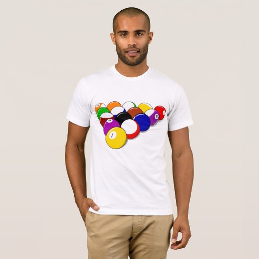 Snooker Balls Mannen T-shirt (Voorkant volledig)
