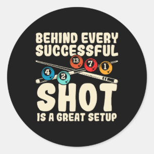 Snooker biljartspeler Biljart Ronde Sticker