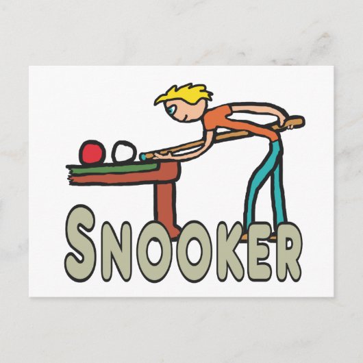 Snooker Briefkaart (Voorkant)
