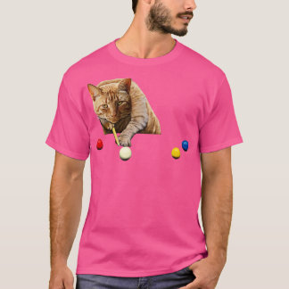 SNOOKER CAT-SPEELSNOOKERPOOLBILLIARDEN T-SHIRT
