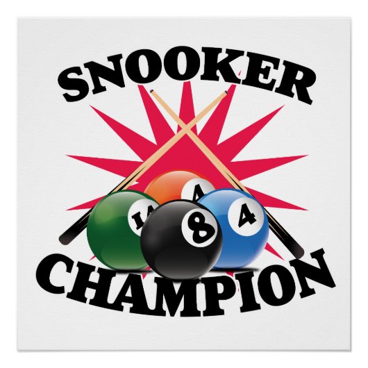Snooker Champion Perfect Poster (Voorkant)