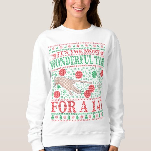 SNOOKER FUNNY CHRISTMAS QUOTES UGLY SWEATER (Voorkant)