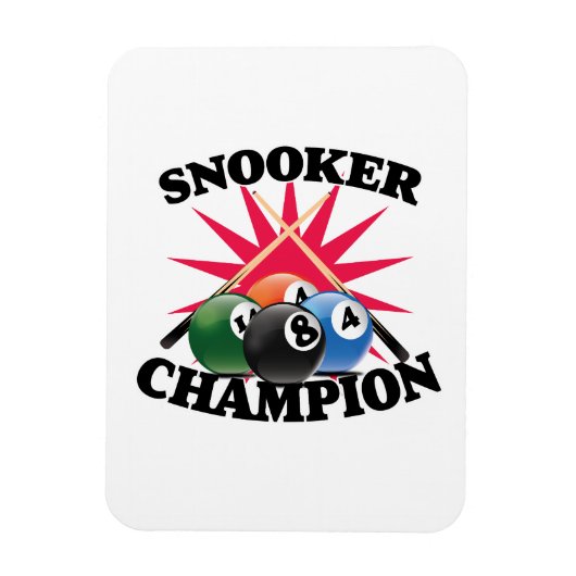 Snooker Kampioen  Magneet (Verticaal)