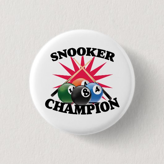 Snooker Kampioen  Ronde Button 3,2 Cm (Voorkant)