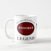 Snooker Legend Monogram Jouw naam Verjaardag toevo Koffiemok (Links)