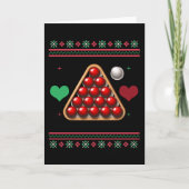 Snooker lelijke kerst sweater Kerstmis Kaart (Voorkant)