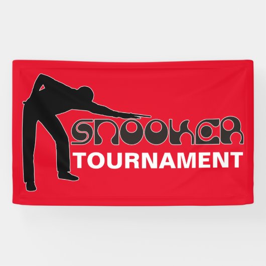 SNOOKER modern font + uw ideeën SPELEN Spandoek (Horizontaal)