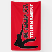 SNOOKER modern font + uw ideeën SPELEN Spandoek (Verticaal)