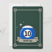 Snooker Nodig Pool Verjaardagsfeest Biljart Ball u Kaart (Achterkant)