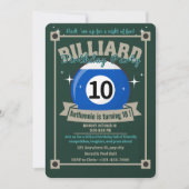 Snooker Nodig Pool Verjaardagsfeest Biljart Ball u Kaart (Voorkant)