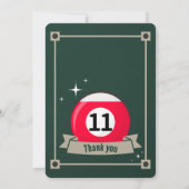 Snooker Nodig Pool Verjaardagsfeest Biljart Ball u Kaart (Achterkant)