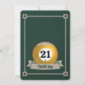 Snooker Nodig Zwembad Verjaardagsfeestje Biljart S Kaart (Achterkant)