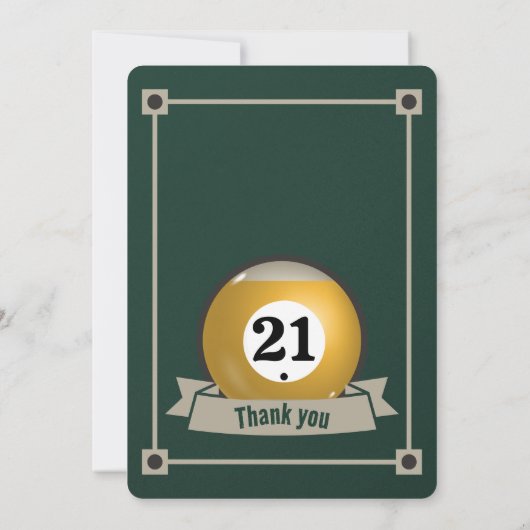 Snooker Nodig Zwembad Verjaardagsfeestje Biljart S Kaart (Achterkant)