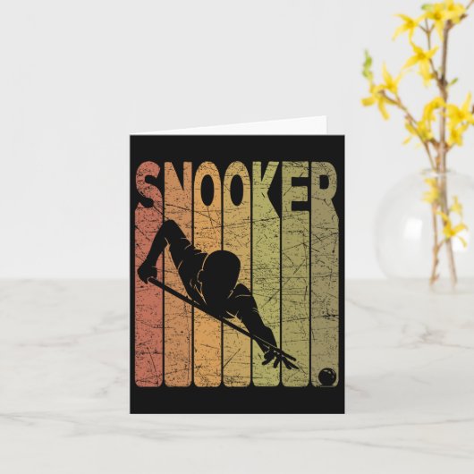 Snooker  Pool Biljart Snooker Player Retr Kaart (Gele Bloem)